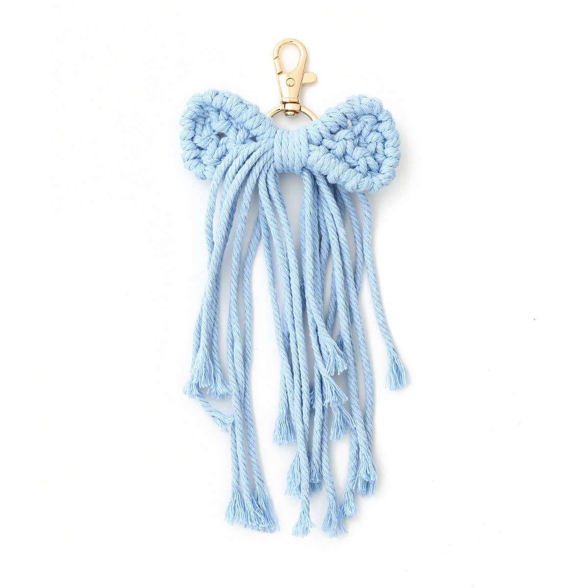 BOW TASSEL KEYCHAIN HANDCRAFTED WRIST STRAP_CWAB5073