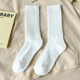 AUTUMN AND WINTER WARM SOLID COLOR STACKED SOCKS_CWMS1047