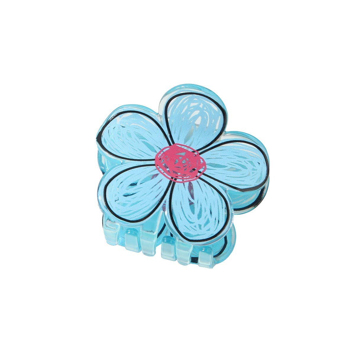FLOWER GRAFFITI HAIR CLAW CUTE VERSATILE UPDO CLIP_CWMM5002
