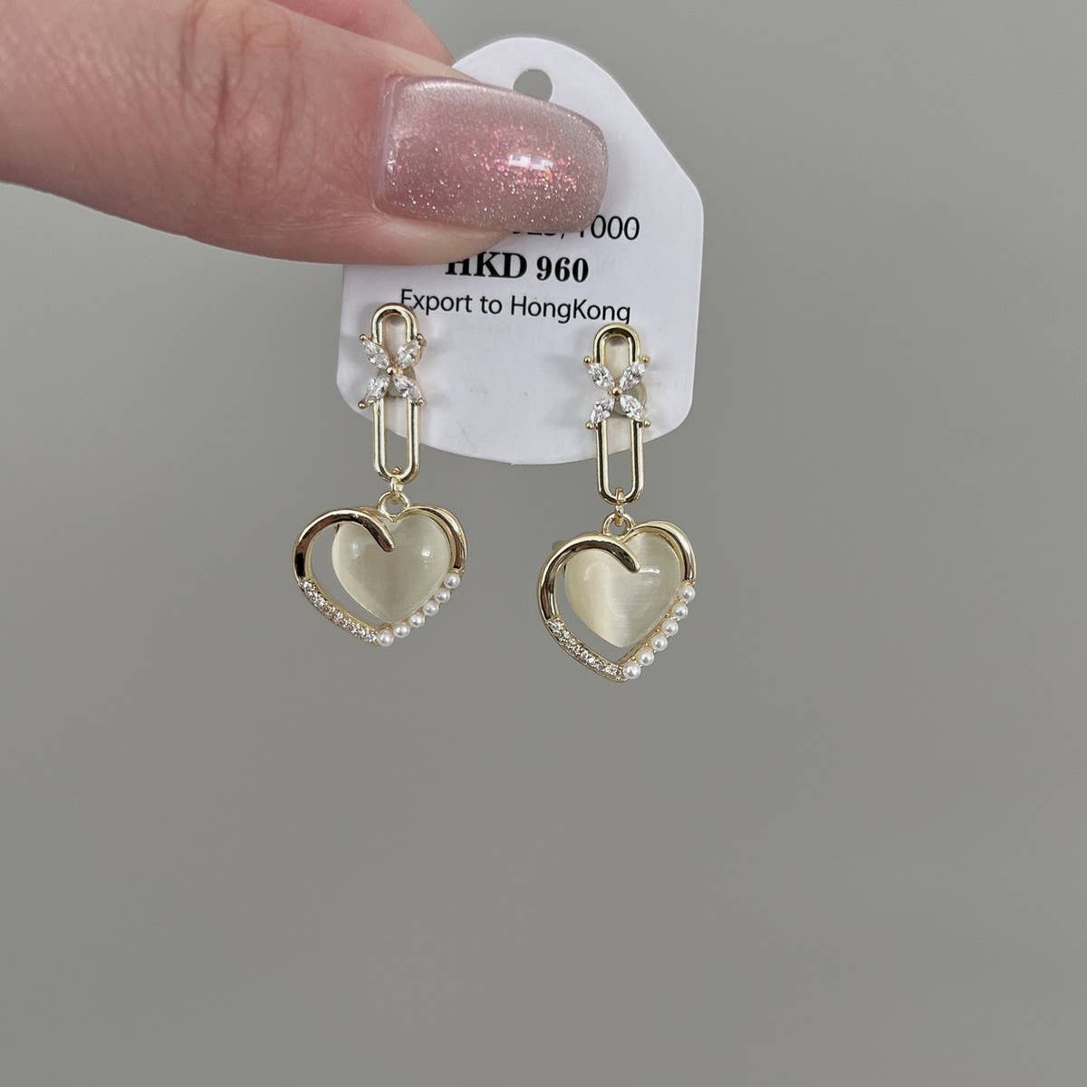 STEREOSCOPIC CATS EYE STONE EARRINGS_CWAJE2021