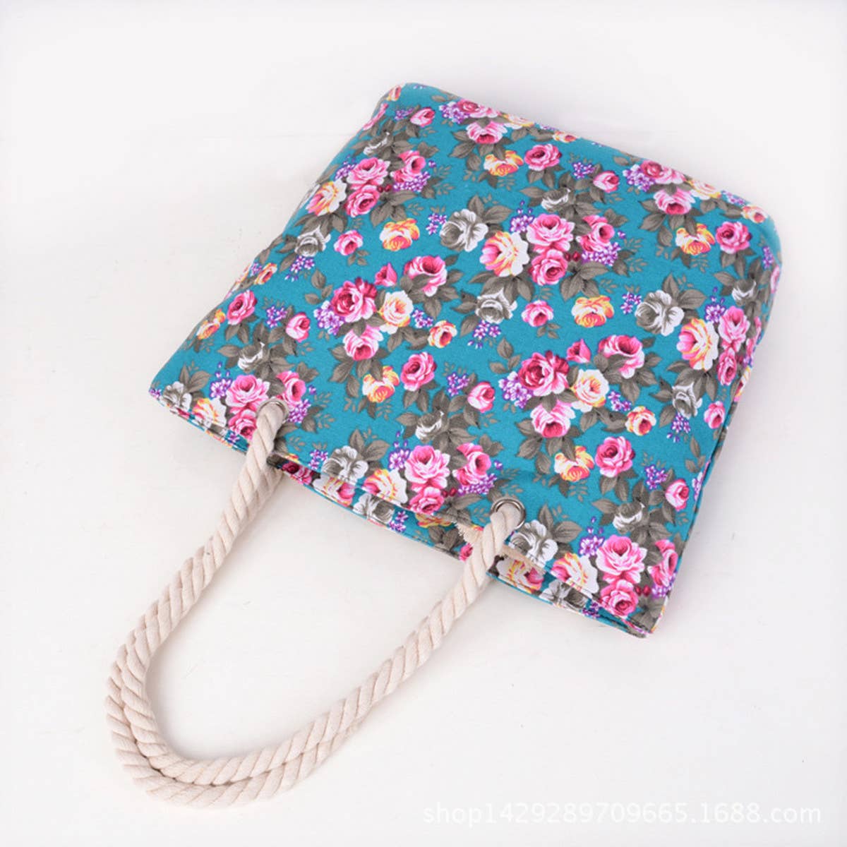 FASHIONABLE FLOWER PRINT BEACH BAG SHOULDER BAG_CUAB0238