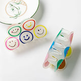 CARTOON SMILEY HAIR CLAW CUTE BACK HEAD CLIP_CWAHA0279