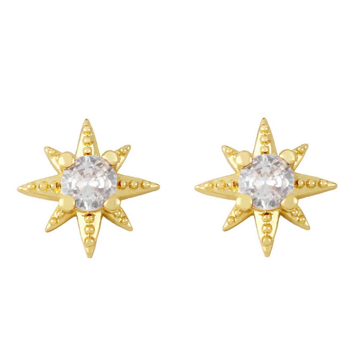 MINIMALIST STAR STUDDED DIAMOND EARRINGS_CWAJE1010