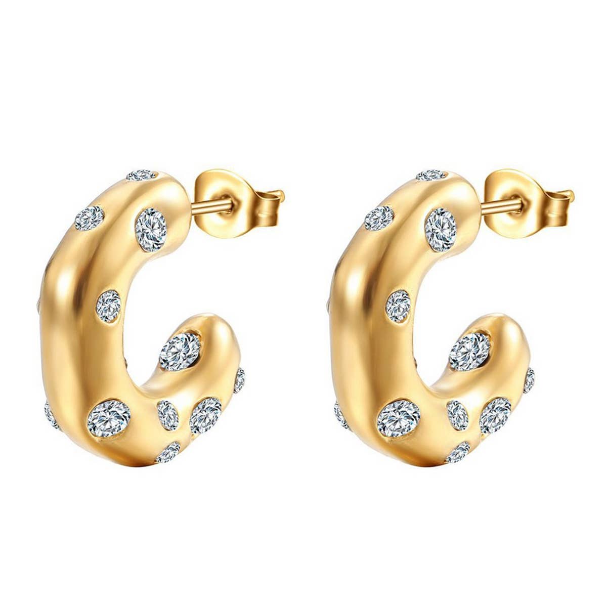 LIGHTWEIGHT COLORFUL GOLD HOOP EARRINGS_CWAJE0545