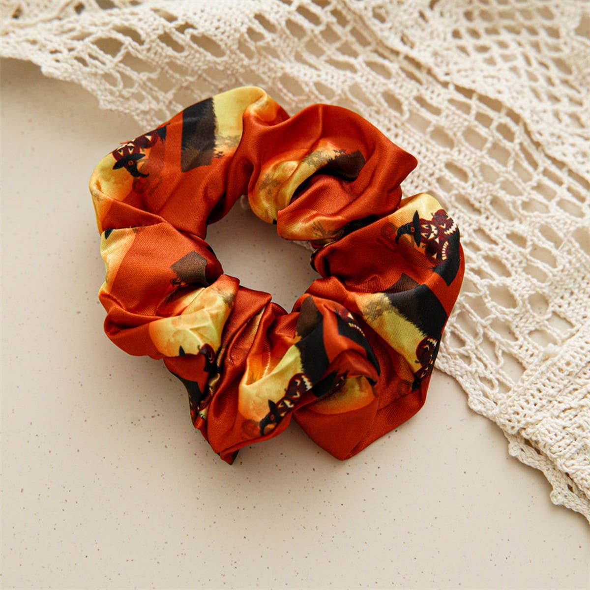 HALLOWEEN PRINTED LARGE INTESTINE HAIR TIE_CWAHA1469