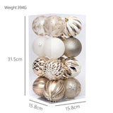 16PCS 8CM PAINTED CHRISTMAS BALL ORNAMENT SET_CWMM9881