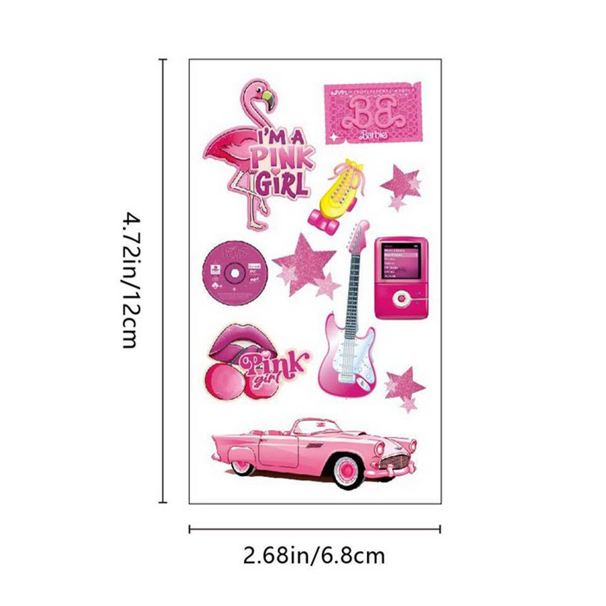 PINK PARTY GIRL TATTOOS CHIC BIRTHDAY STYLE_CWMM8239