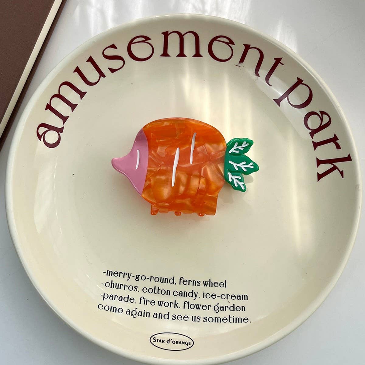 SWEET FRUIT CLAW CLIP CARROT APPLE PEAR HAIRPIN_CWAHA5909