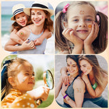 KIDS WATERPROOF PEACE LOVE RAINBOW FACE TATTOOS_CWMM8254