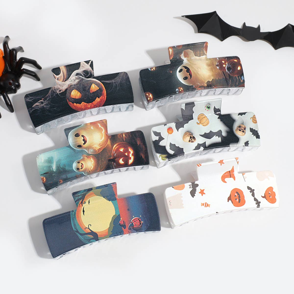 HALLOWEEN GHOST PUMPKIN BAT HAIR CLAW_CWAHA2256