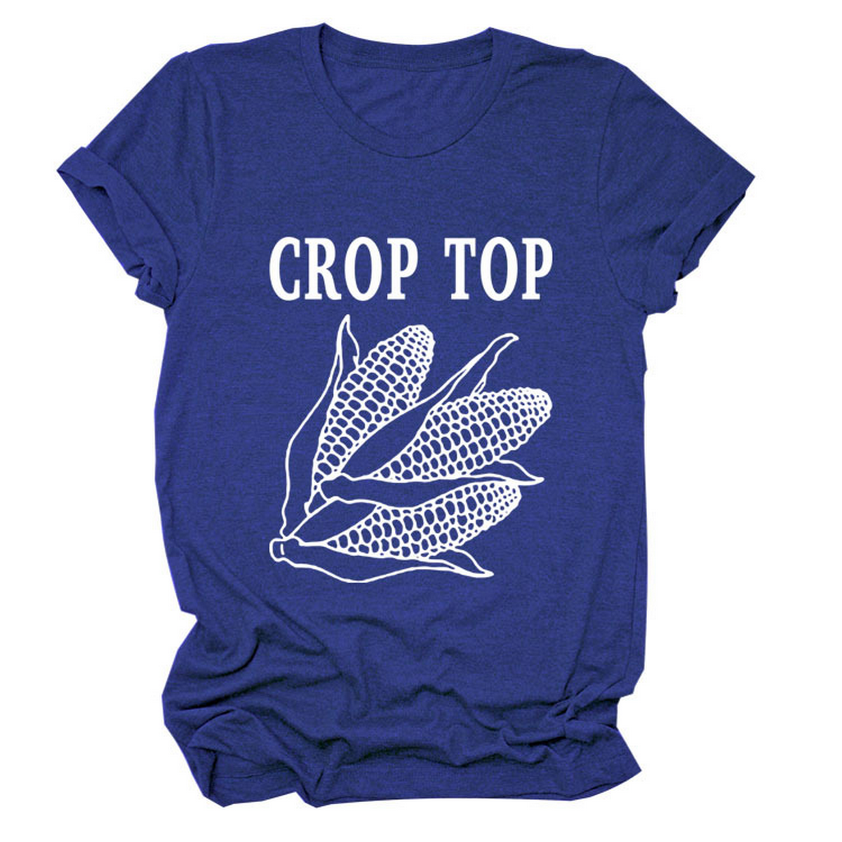 CORN LETTER PRINT TEE WOMEN S CASUAL T SHIRT_CWTTS1502