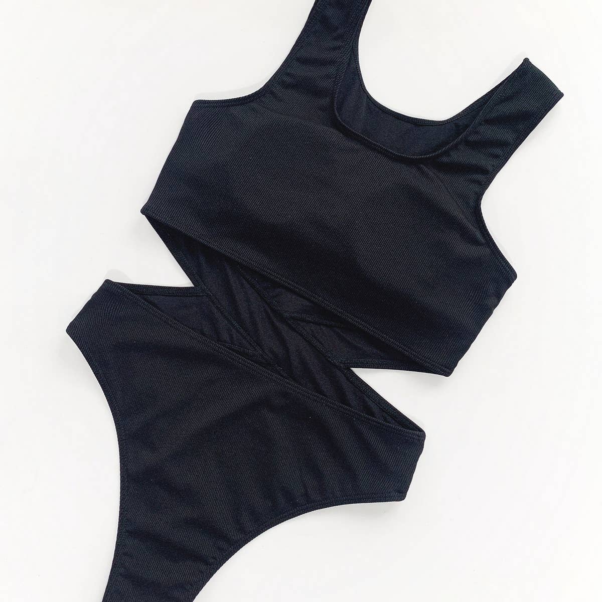 Women Solid Color Slim One-Piece Swimsuit_Cwmw0287