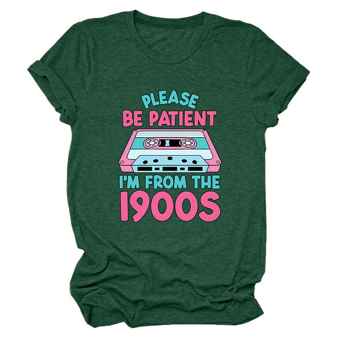 Women Teeplease Be Patient Letter Print_Cwtts1501