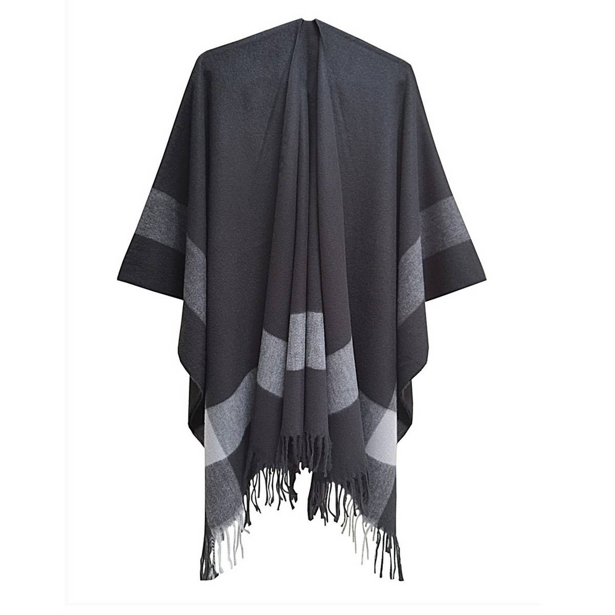 Three-Dimensional Tassel Warm Shawl Wrapped Cloak