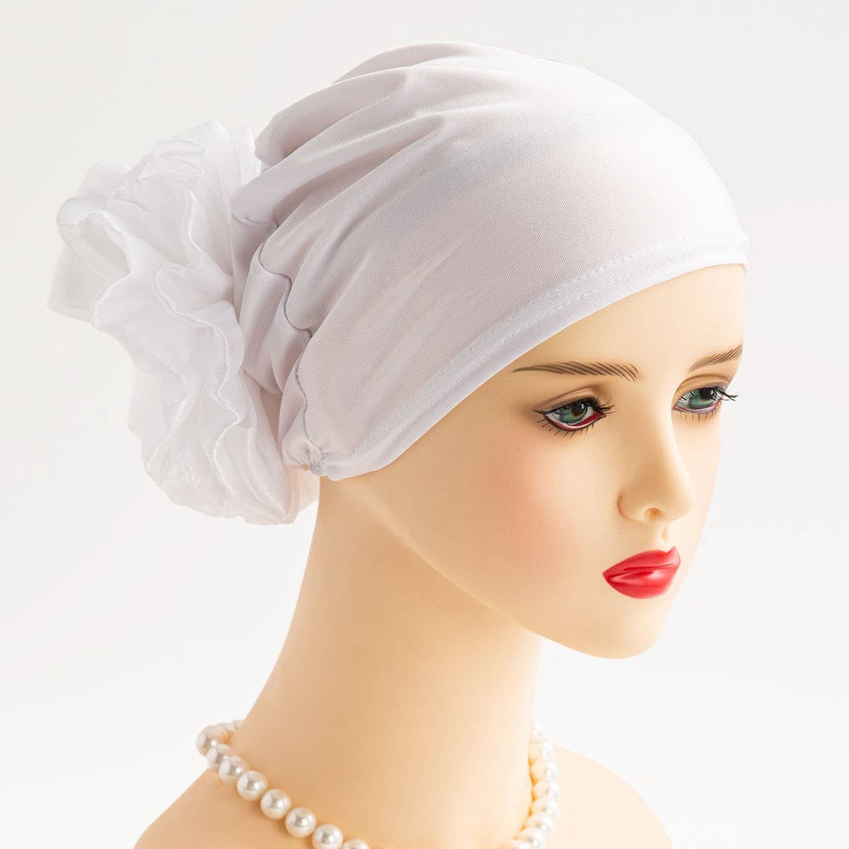 LADIES NEW STYLE HEADSCARF HAT WITH FLOWERS_CWASC2426