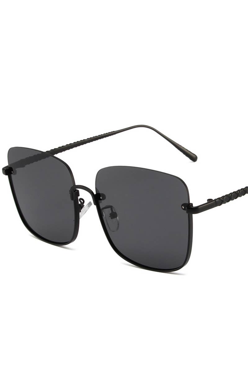 HALF FRAME SQUARE FASHION SUNGLASSES_CWASG0098