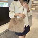 Winter Leisure Shoulder Bag Messenger Plush Bag_Cwab4004