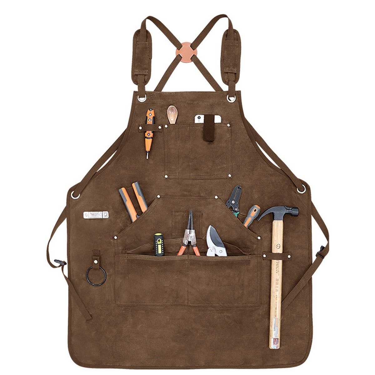 Cwmm1819_Canvas Apron Multi-Functional Work Apron
