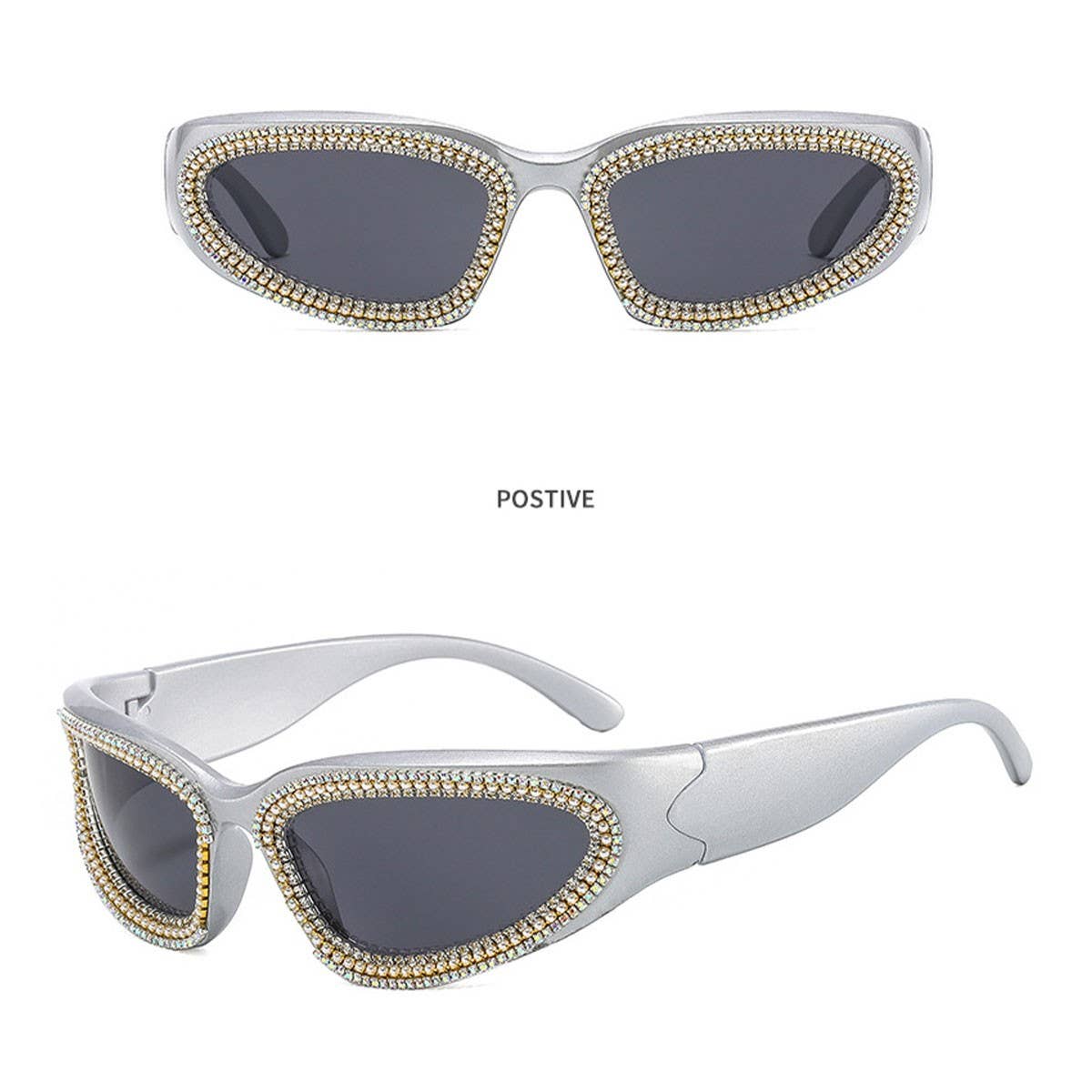 SPORTS STYLEPUNK CATEYE DIAMOND SUNGLASSES GOGGLES_CWASG0873