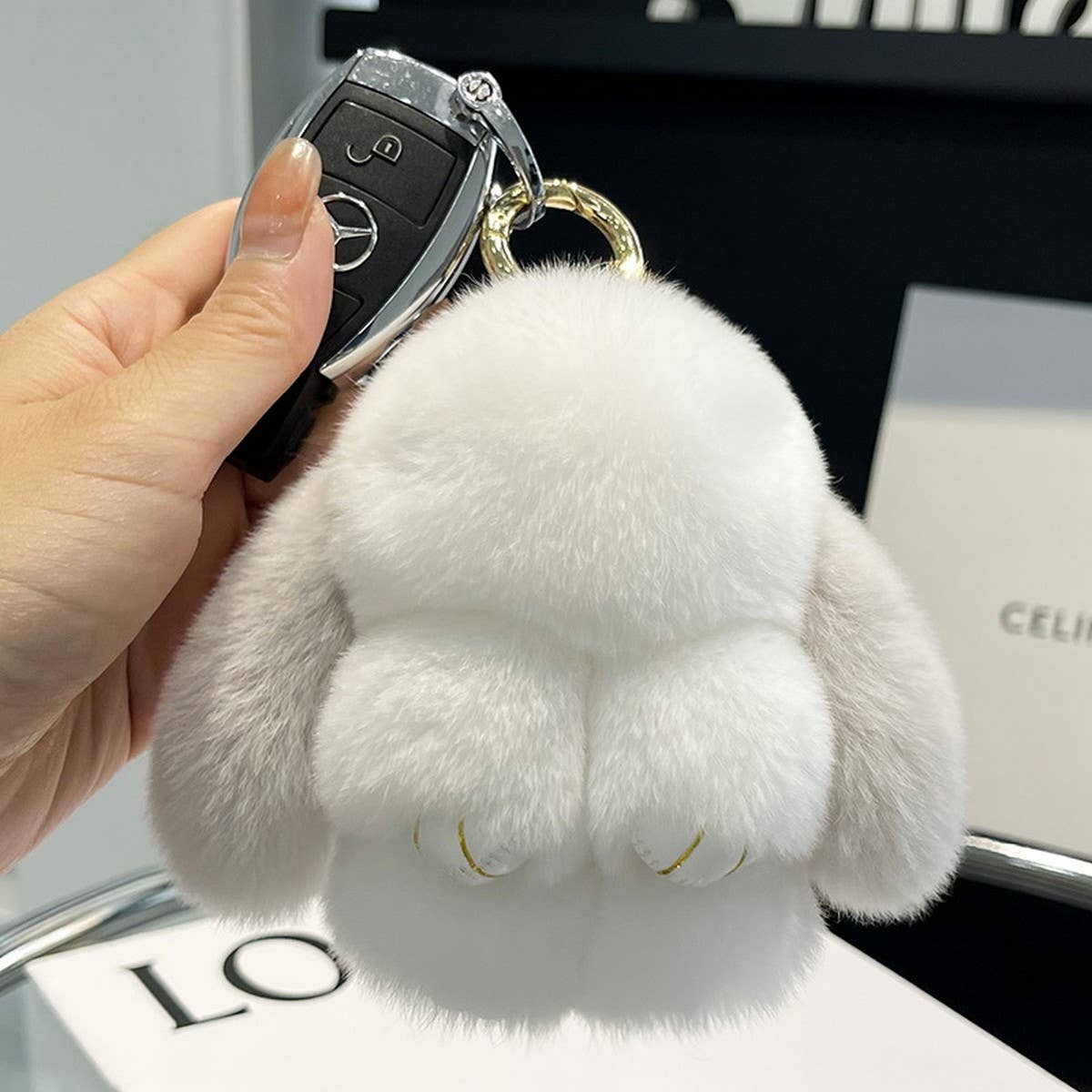 NEW MINI CUTE PLUSH BUNNY CAR KEYCHAIN PENDANT_CWMM2448