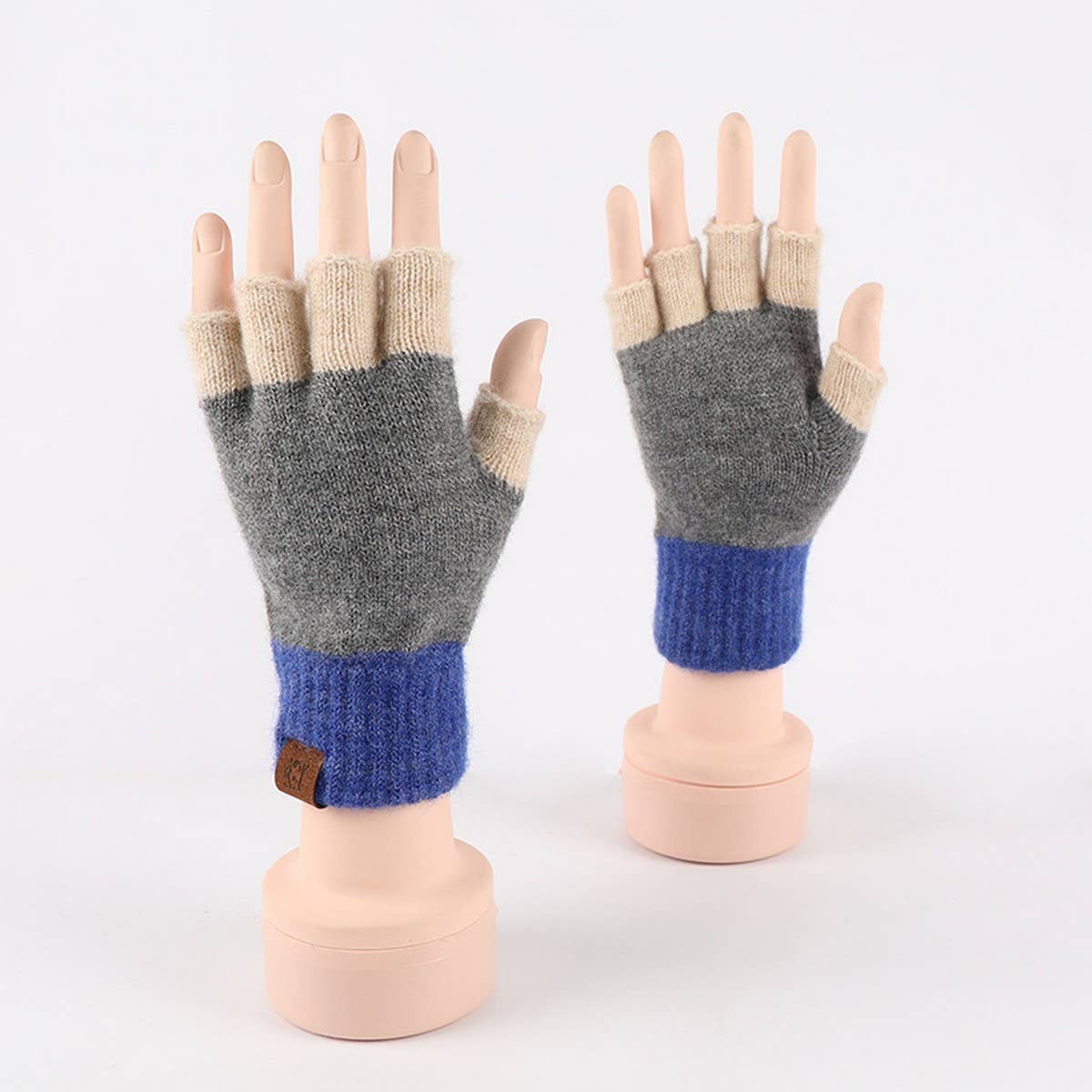 Winter Fingerless Knitted Warm Touchscreen Gloves_Cwmm2881