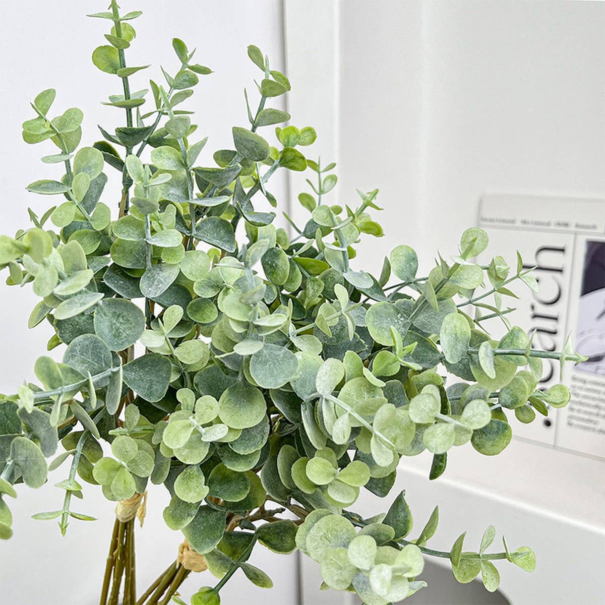 5 BRANCH EUCALYPTUS MONEY LEAVES ARTIFICIAL PLANT_CWMM6475