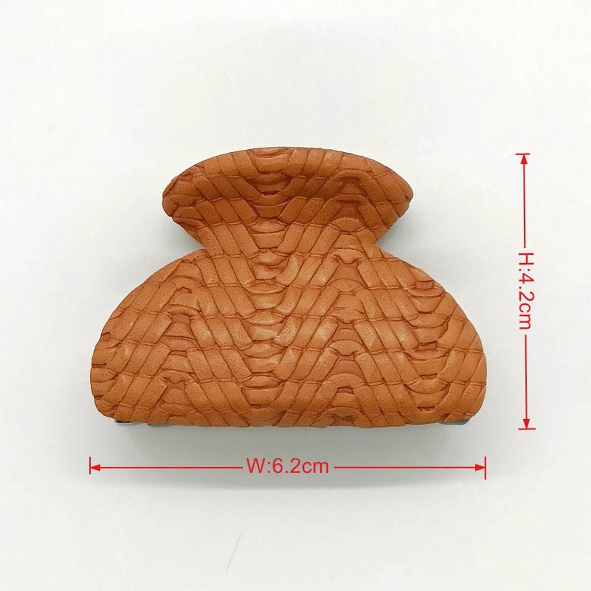 MINI WOVEN FAUX LEATHER TRIBAL HAIR CLAW_CWAHA6381