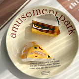 CREATIVE PIZZA SANDWICH ACETATE CLAW FUN HAIR CLIP_CWAHA5908