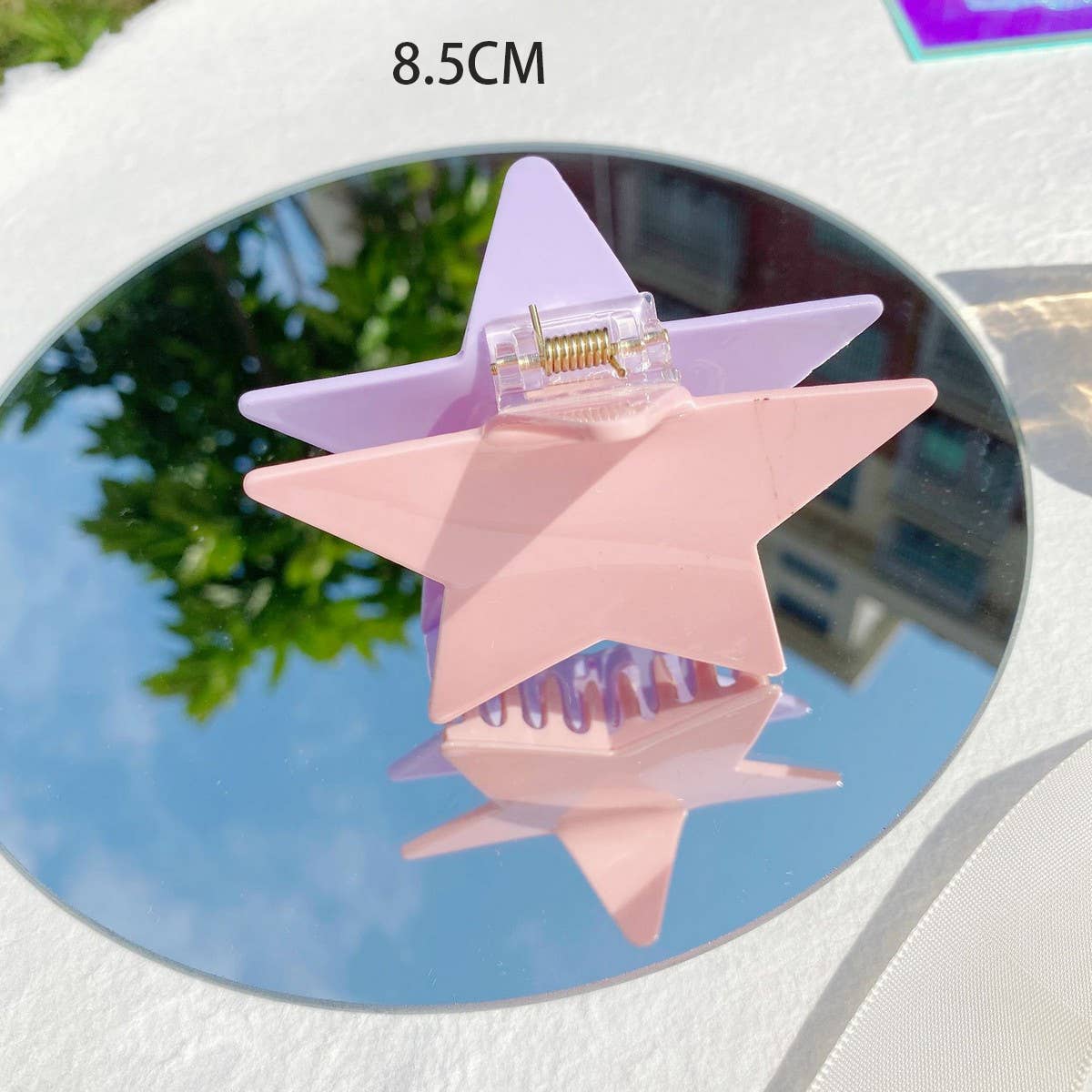 Y2K Star Hair Claw Colorblock Dopamine Style_Cwaha0568