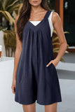 Cwsjs1485_Summer Sleeveless Solid Color Overalls