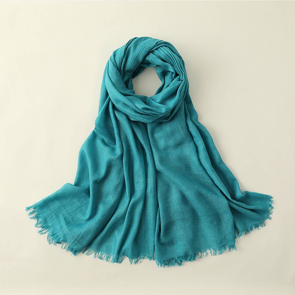 SOLID COLOR LONG LIGHTWEIGHT SCARF WRAP SHAWL_CWASC0204