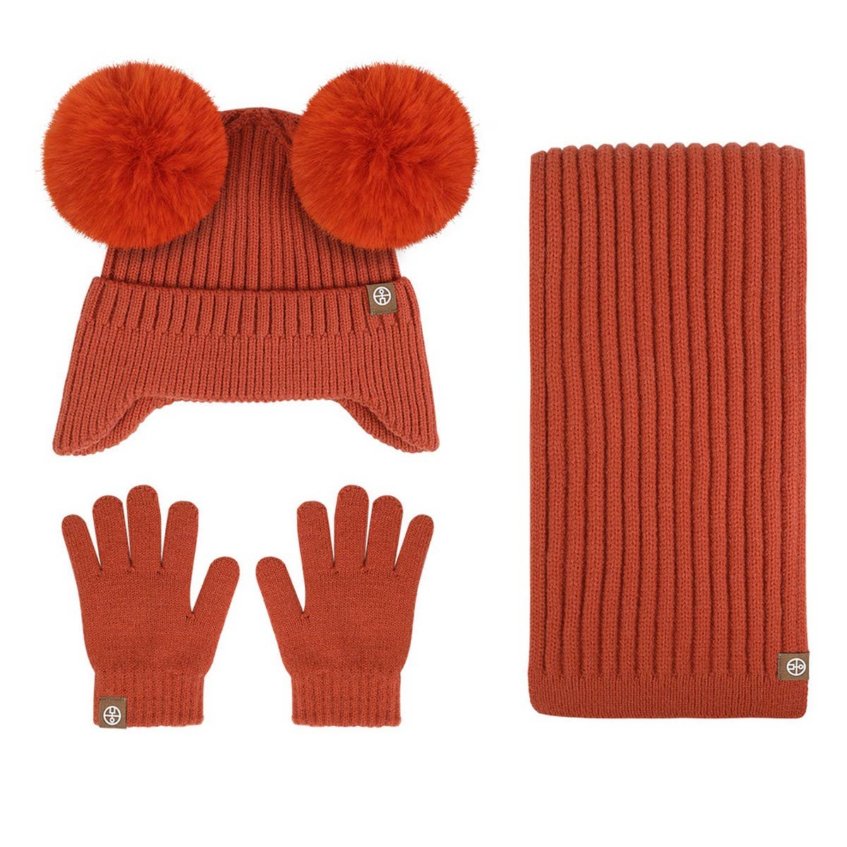 CHILDRENS HAT SCARF AND GLOVES THREE PIECE SET_CWMM2810