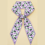 FLORAL LETTER TWILLY SCARF FOR HAIR BAG ACCESSOR_CWASC0094