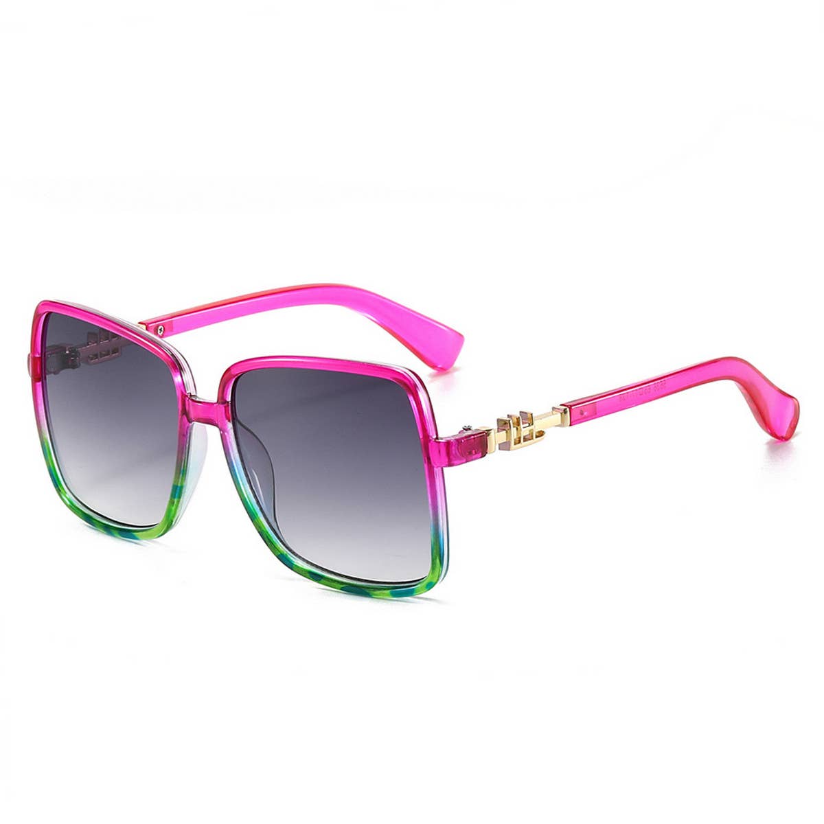 LARGE SQUARE FRAME MULTI COLOR COLORFUL SUNGLASSES_CWASG0424