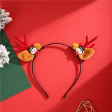 CUTE CHRISTMAS ELK HORN BELL HEADBAND HAIRPIN_CWAHA3427