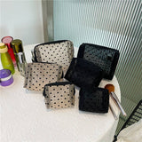 NEW FASHION MESH FLOCKING LOVE COSMETIC BAG_CWAB4496