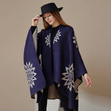 Warm Shawl Knitted Double-Sided Thickened Cape_Cwasc2166