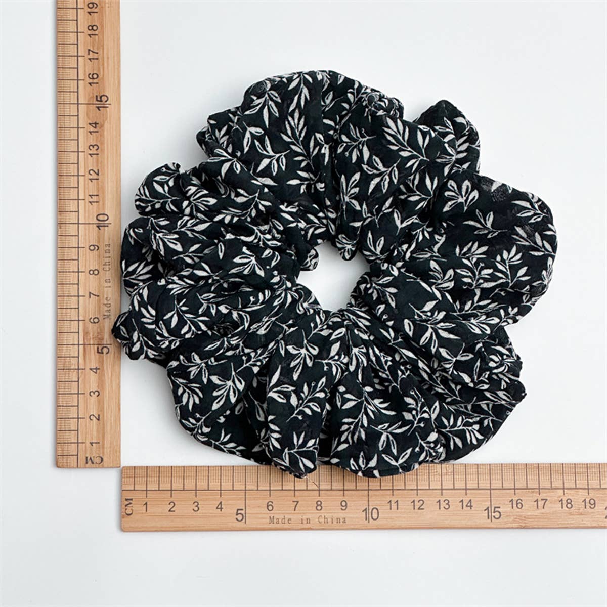 Ink Print Wide Hair Scrunchie High Elastic_Cwaha07607