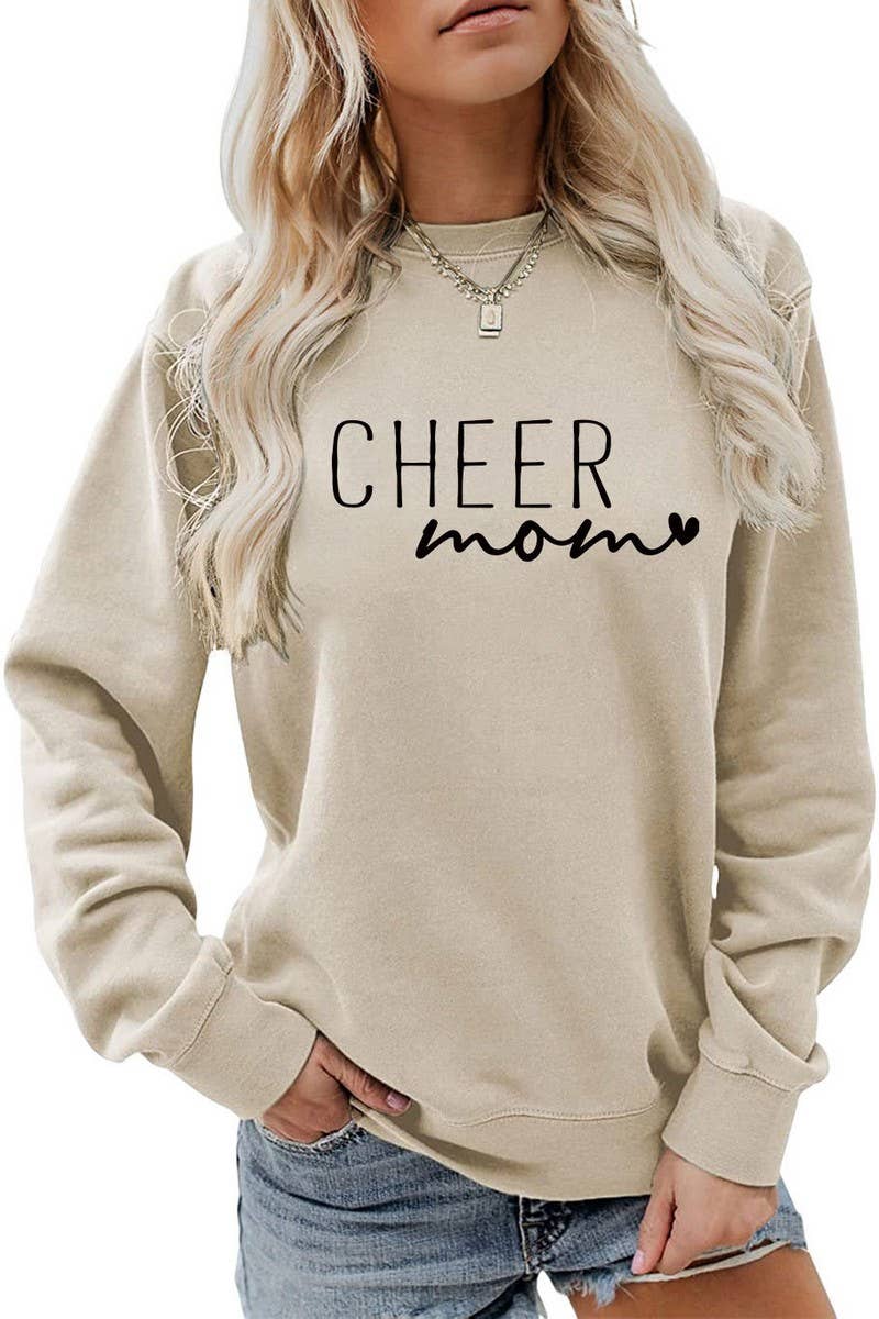 Women Lettering Print Round Neck Pullover Tee_Cwttl1174