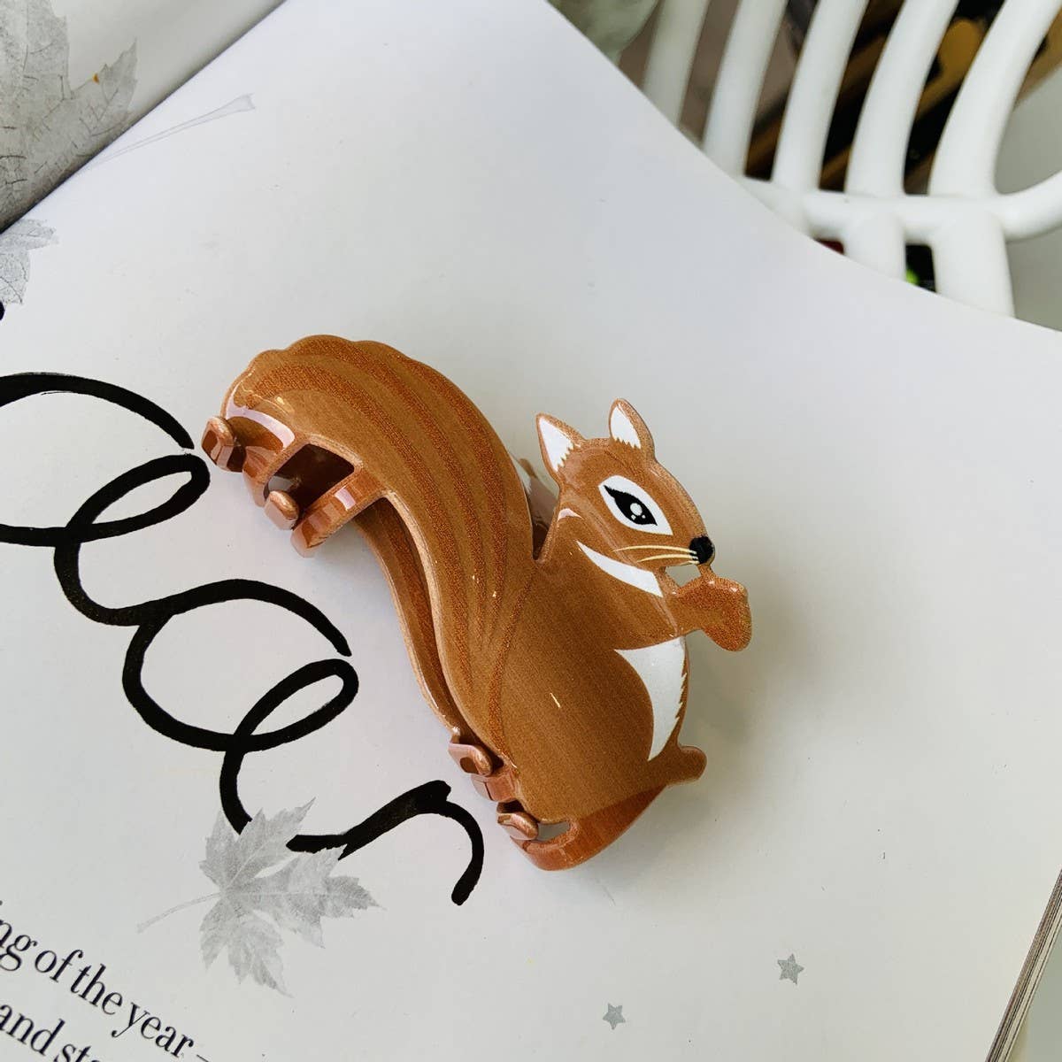 ACRYLIC ANIMAL HAIR CLAW CLIP FARM FALL THEME_CWASC1582