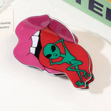 HALLOWEEN ALIEN ACRYLIC HAIR CLAW SPOOKY CLIP_CWAHA1633