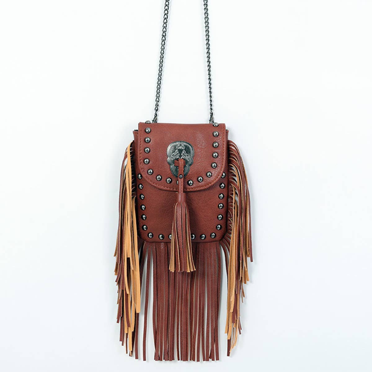 Women Leather Tassel Satchels Bag_Cwab0783
