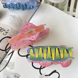 Cwaha1546_Dream Color Hair Claw Clip,Bear,Mermaid,Line