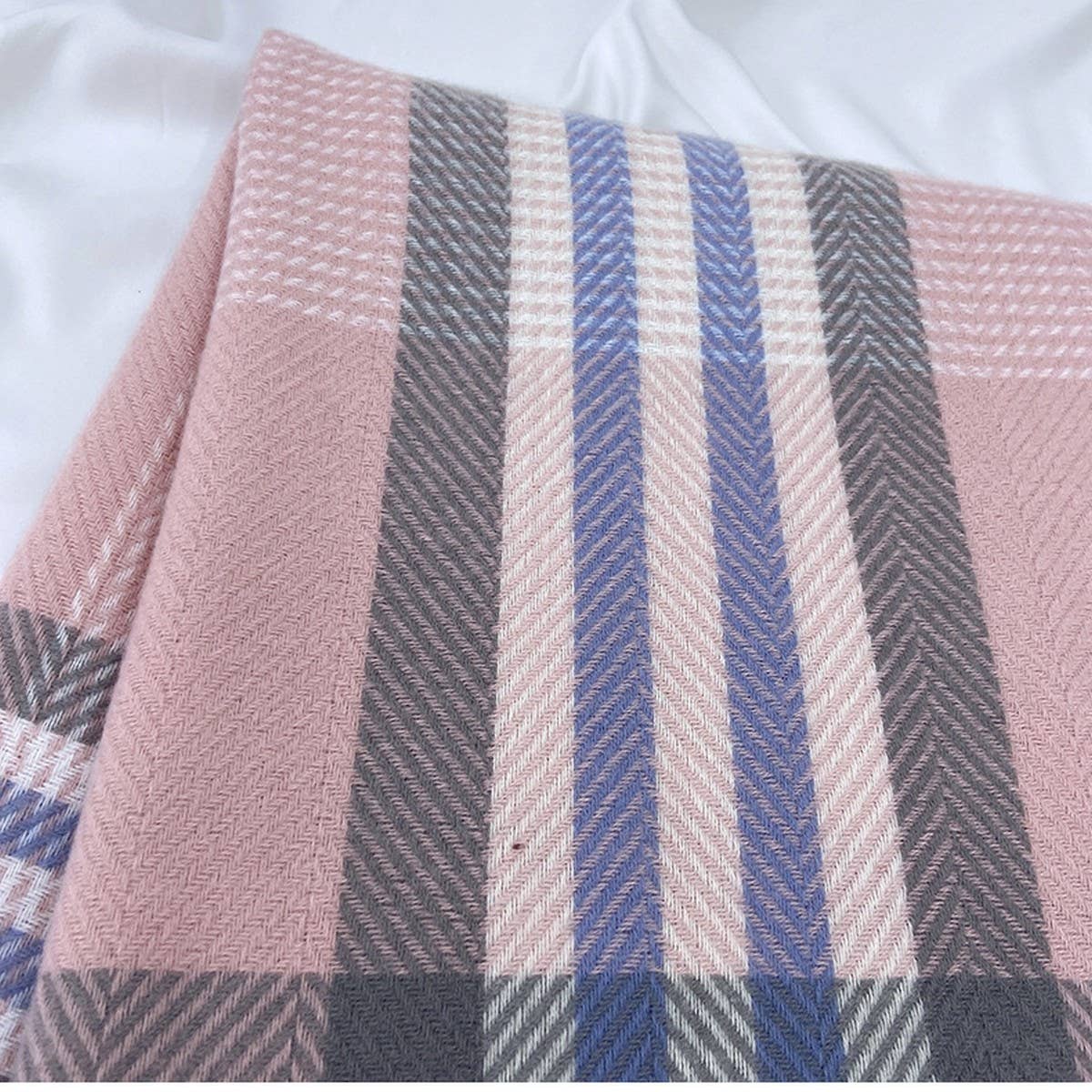 PLAID WOOL BLEND SCARF WINTER WRAP FOR WOMEN_CWASC1457