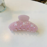Cwaha1529_Snowflake Dot Diamond Pearl Bow Hair Claw Clip