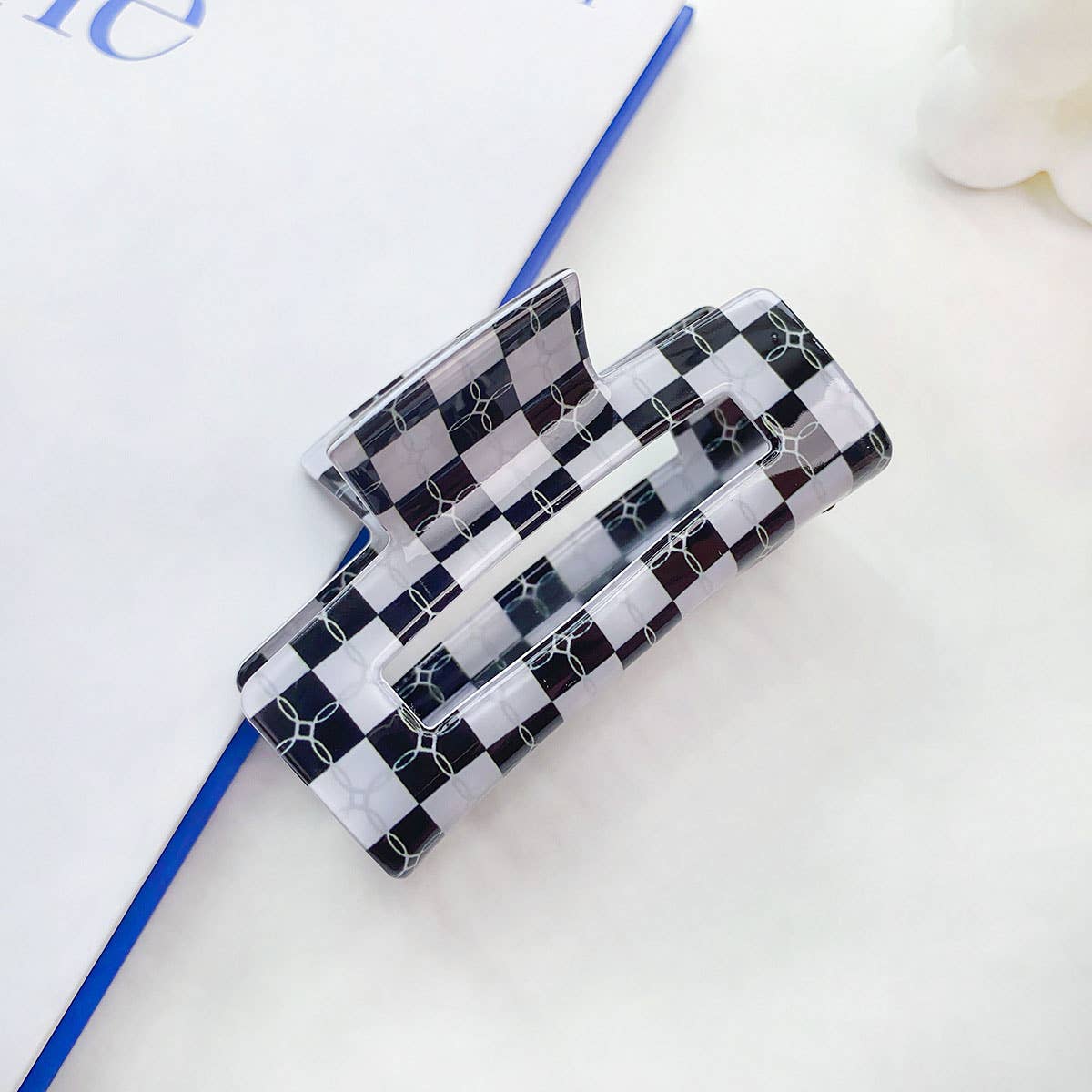 SPRING TROPICAL FLORAL HAIR CLAW HOLLOW DESIGN_CWAHA0401