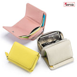 SMALL TRIFOLD MINI LEATHER LARGE CAPACITY WALLET_CWAB3787