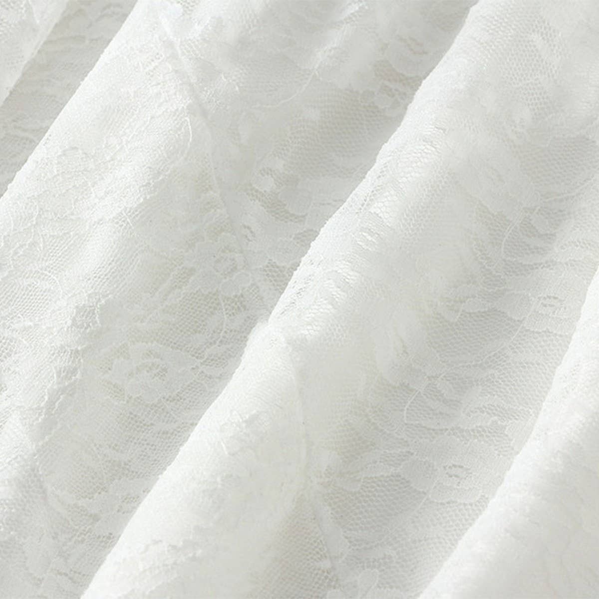 IRREGULAR LACE A LINE MIDI CAKE SKIRT_CWBMS0338