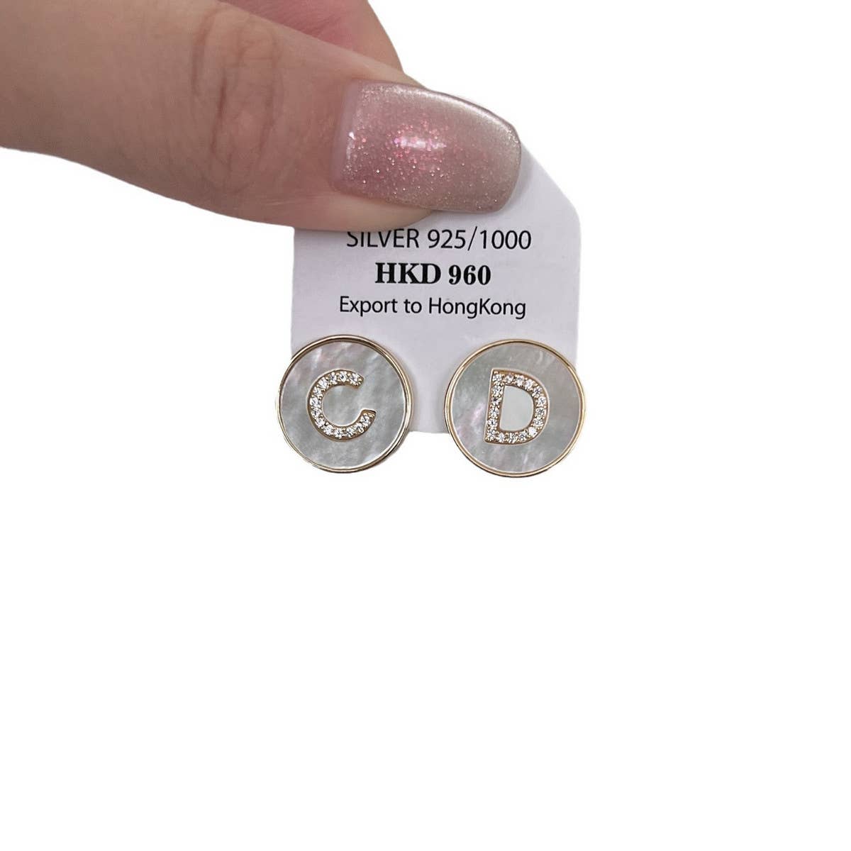 Versatile Shell Letter Earrings