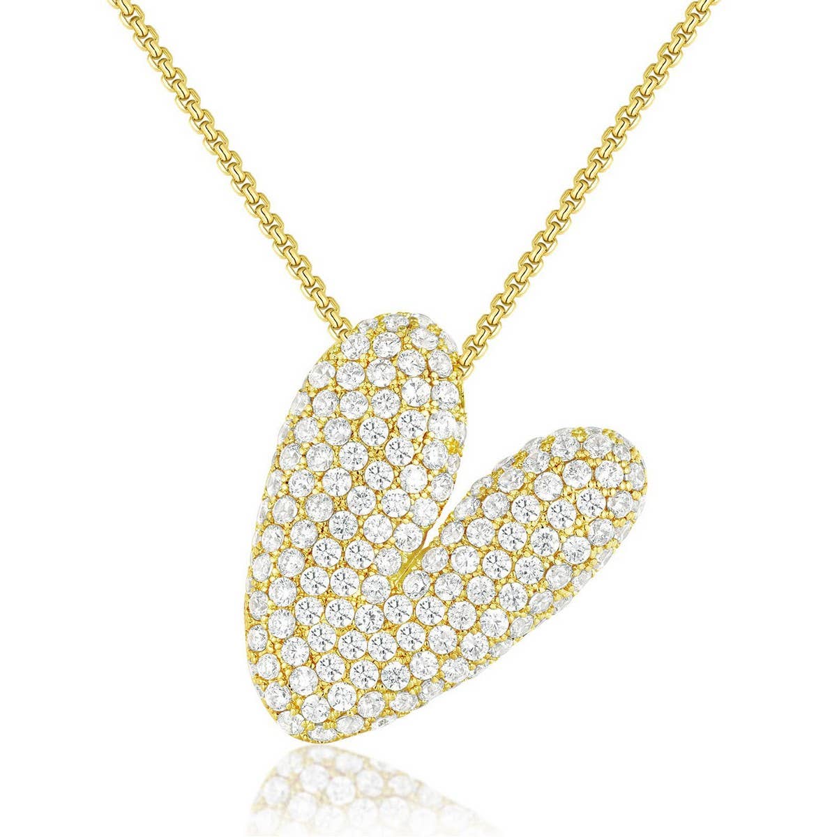 FASHIONABLE PENDANT NECKLACE ZIRCONIA LETTERS_CWMM5868